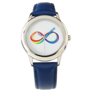 Layered Rainbow Infinity Symbol Watch