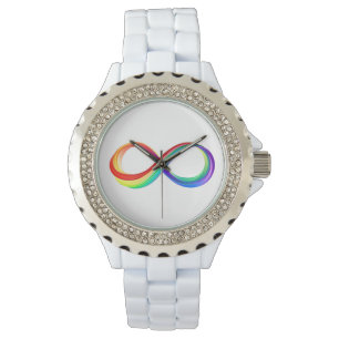 Layered Rainbow Infinity Symbol Watch