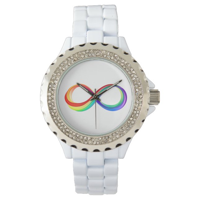 Layered Rainbow Infinity Symbol Watch (Front)
