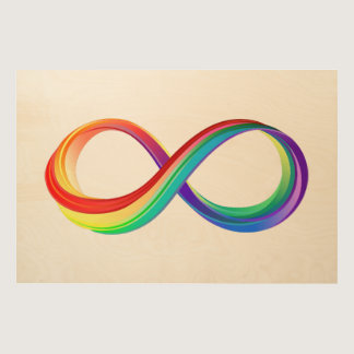 Layered Rainbow Infinity Symbol Wood Wall Art
