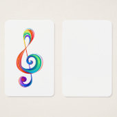 Layered rainbow treble clef (Front & Back)