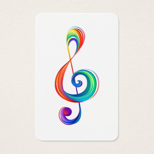 Layered rainbow treble clef (Front)
