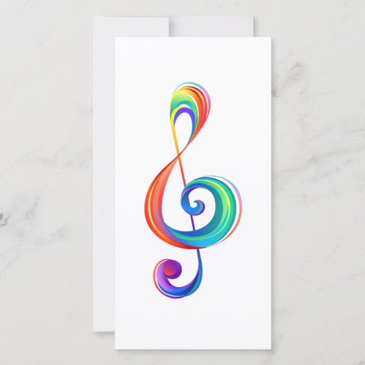 Layered rainbow treble clef (Front)