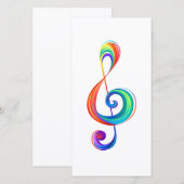 Layered rainbow treble clef (Front/Back)