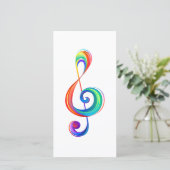 Layered rainbow treble clef (Standing Front)