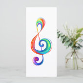Layered rainbow treble clef (Standing Front)