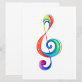 Layered rainbow treble clef (Front/Back)