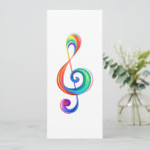 Layered rainbow treble clef (Standing Front)