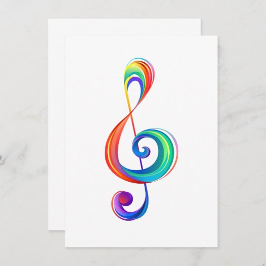 Layered rainbow treble clef (Front/Back)