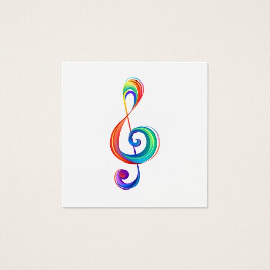 Layered rainbow treble clef (Front)