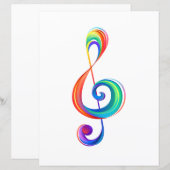 Layered rainbow treble clef (Front/Back)