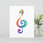 Layered rainbow treble clef (Standing Front)