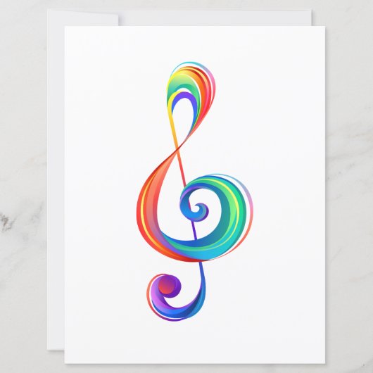 Layered rainbow treble clef (Front)