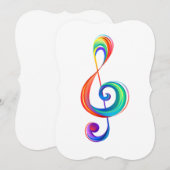Layered rainbow treble clef (Front/Back)
