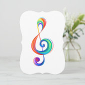 Layered rainbow treble clef (Standing Front)