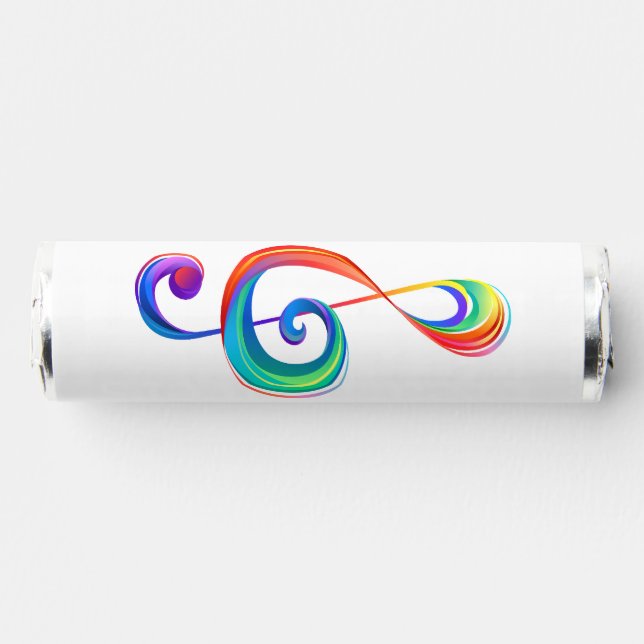 Layered rainbow treble clef breath savers® mints (Front)