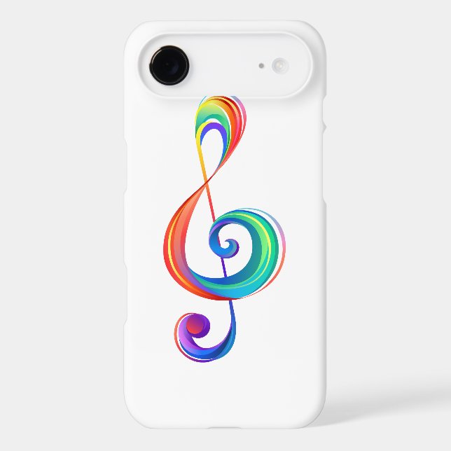 Layered rainbow treble clef Case-Mate iPhone case (Back)