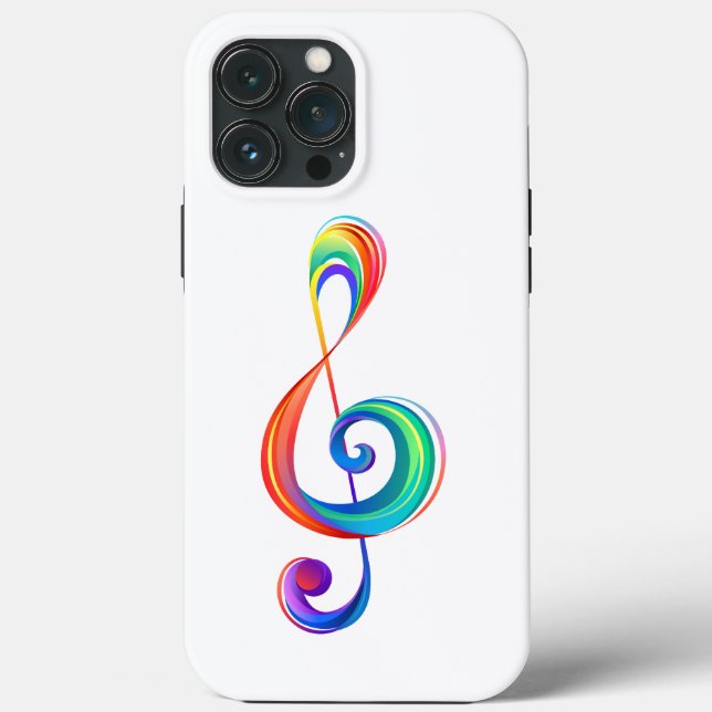 Layered rainbow treble clef Case-Mate iPhone case (Back)