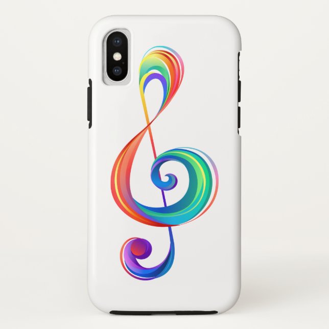 Layered rainbow treble clef Case-Mate iPhone case (Back)