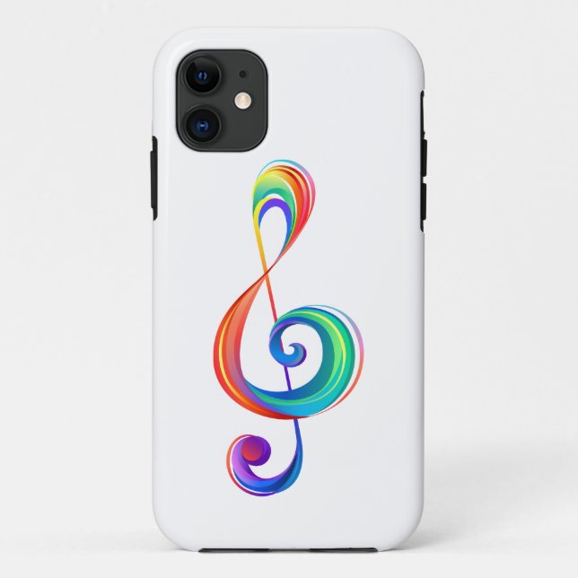 Layered rainbow treble clef Case-Mate iPhone case (Back)