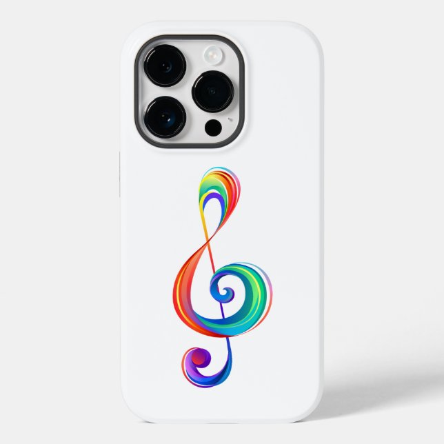 Layered rainbow treble clef Case-Mate iPhone case (Back)
