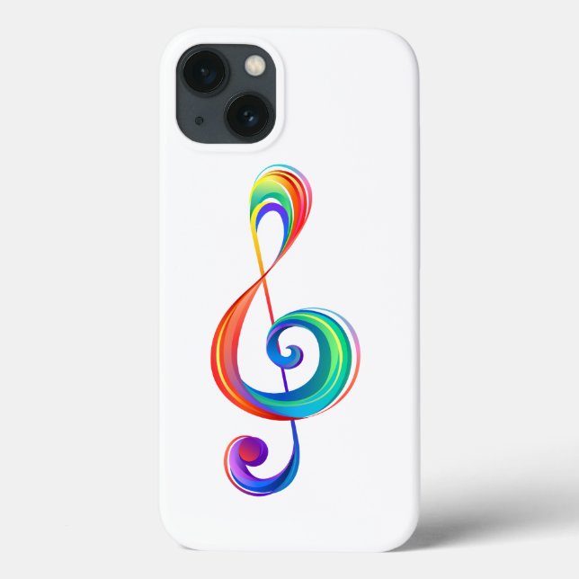 Layered rainbow treble clef Case-Mate iPhone case (Back)