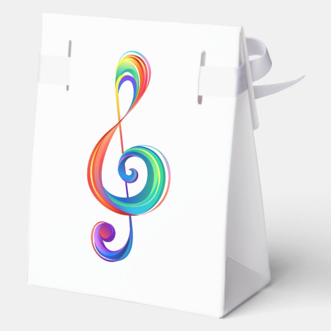 Layered rainbow treble clef favor boxes (Back)