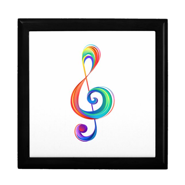 Layered rainbow treble clef gift box (Front)
