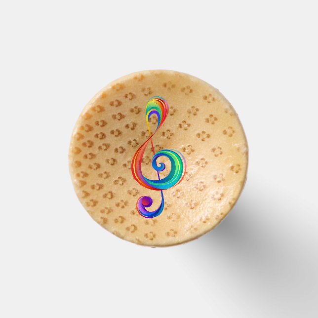 Layered rainbow treble clef golf tees (Top)