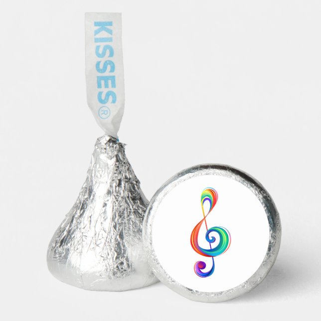 Layered rainbow treble clef hershey®'s kisses® (Front)