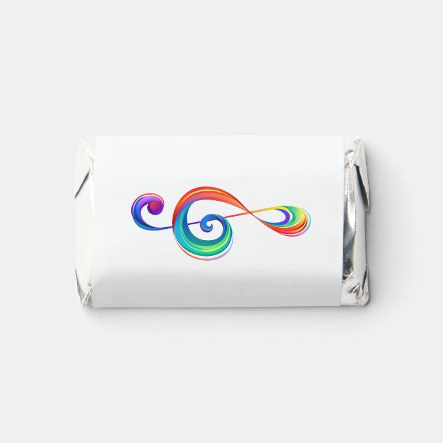 Layered rainbow treble clef hershey's miniatures (Front)