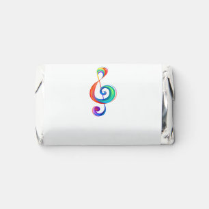 Layered rainbow treble clef hershey's miniatures