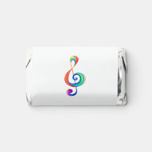 Layered rainbow treble clef hershey's miniatures