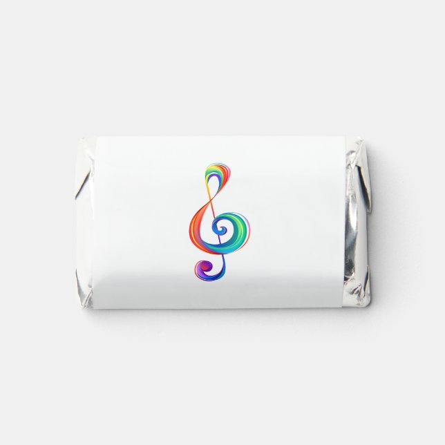 Layered rainbow treble clef hershey's miniatures (Front)