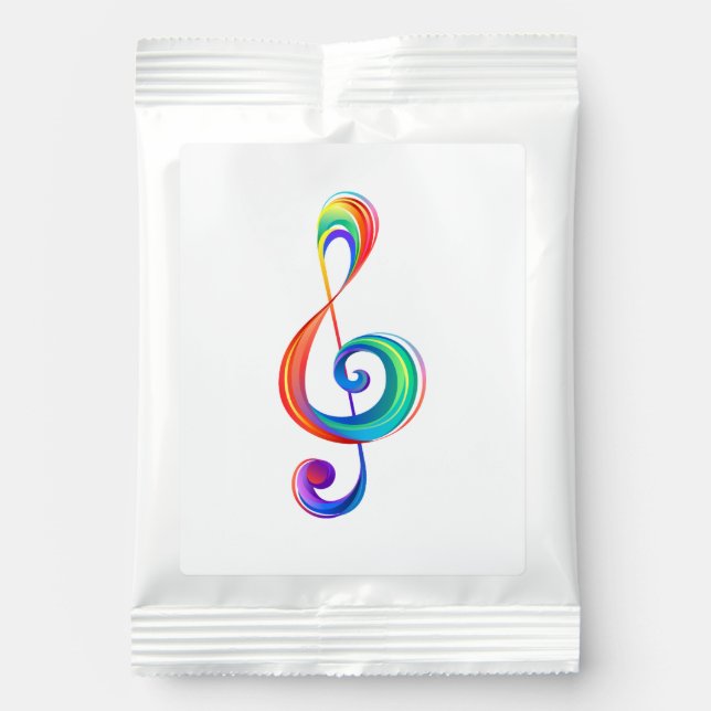 Layered rainbow treble clef lemonade drink mix (Front)