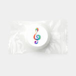 Layered rainbow treble clef life saver&#174; mints