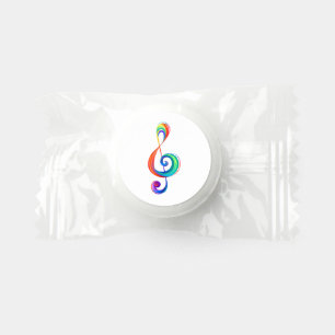 Layered rainbow treble clef life saver® mints