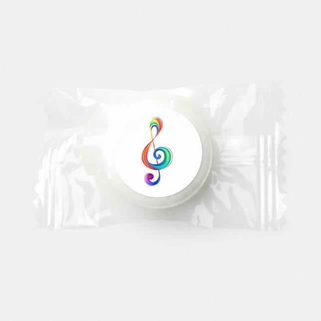 Layered rainbow treble clef life saver® mints (Front)