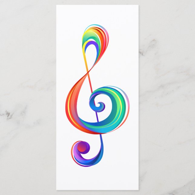 Layered rainbow treble clef menu (Front)