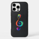 Layered rainbow treble clef iPhone 16 pro max case