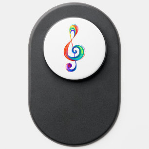 Layered rainbow treble clef PopSocket