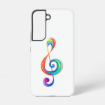 Layered rainbow treble clef samsung galaxy s22 case
