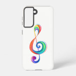 Layered rainbow treble clef samsung galaxy s21 case