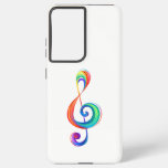 Layered rainbow treble clef samsung galaxy s21 ultra case
