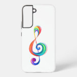 Layered rainbow treble clef samsung galaxy s22+ case