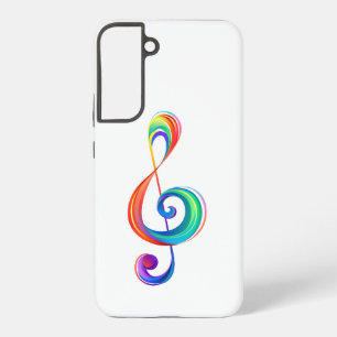 Layered rainbow treble clef samsung galaxy s22+ case