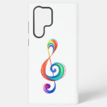 Layered rainbow treble clef samsung galaxy s22 ultra case