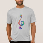 Layered rainbow treble clef T-Shirt