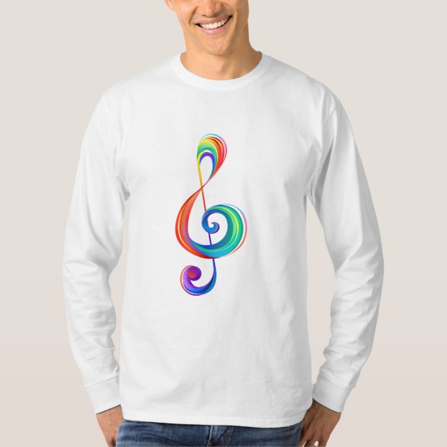 Layered rainbow treble clef T-Shirt (Front)