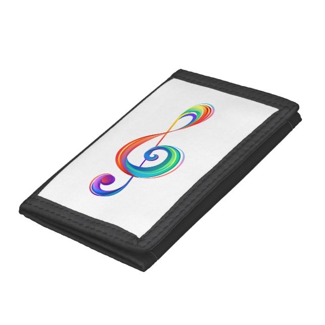 Layered rainbow treble clef tri-fold wallet (Bottom)
